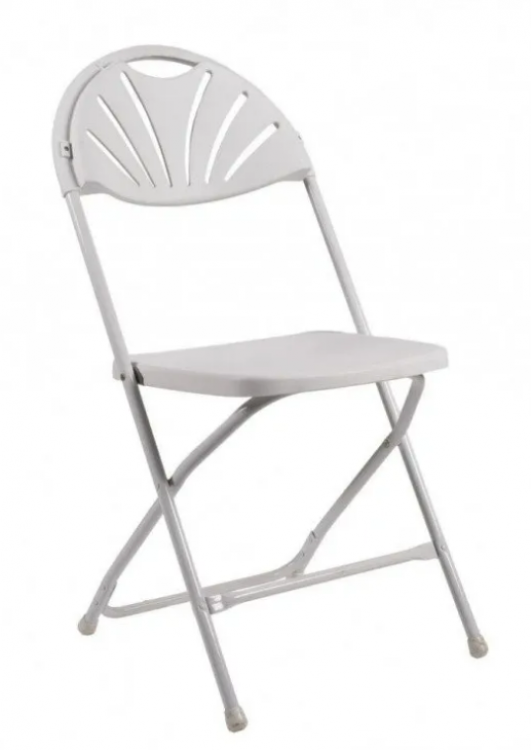 White fan back chairs