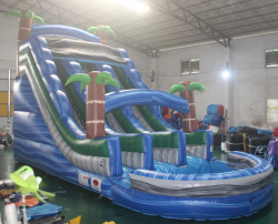 received 204608529214829 1695214953 20 Ft Tropical Dual Lane Water Slide