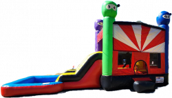 Ninja Bounce House with Slide (Wet/Dry)