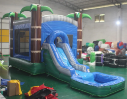 received 1157228689013645201 1697594416 Tropical Crush Wet/Dry Bounce House With Slide And Pool