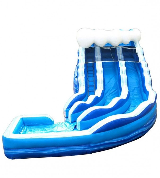 19ft Double Lane Water slide Side Winder