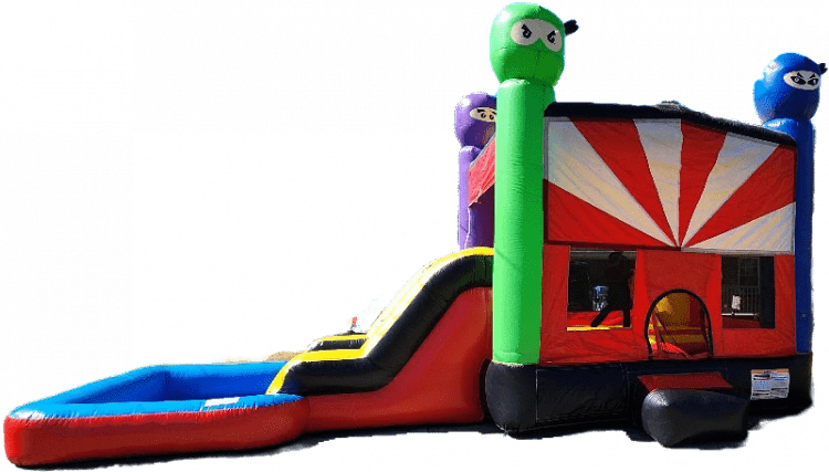 Ninja Bounce House with Slide (Wet/Dry)